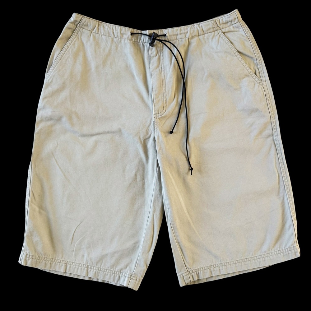 J. Jill Khaki Cotton Bungee Utility Shorts Womens Sz 10 Tan Vintage Bermuda